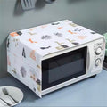 Microwave Oven Dust Cover With Storage Bag Oil- proof Natural Material Breathable Protection Kitchen Supplies Kitchen Accessories