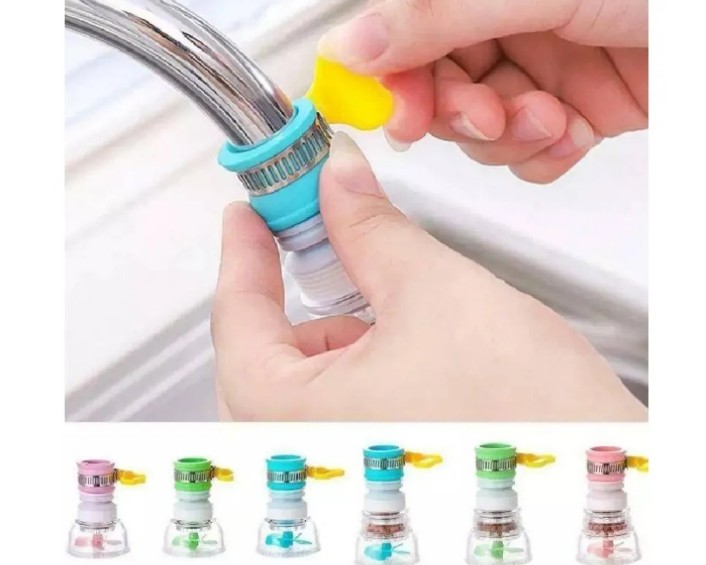 Kitchen Water Filter Splash Tap Water Spray Water Saver Scalable/Rotating/ Folding Faucet Water Filter Telescopic Water-Saving Nozzle With Filter Faucet Fits Standard Faucets No-Leakage