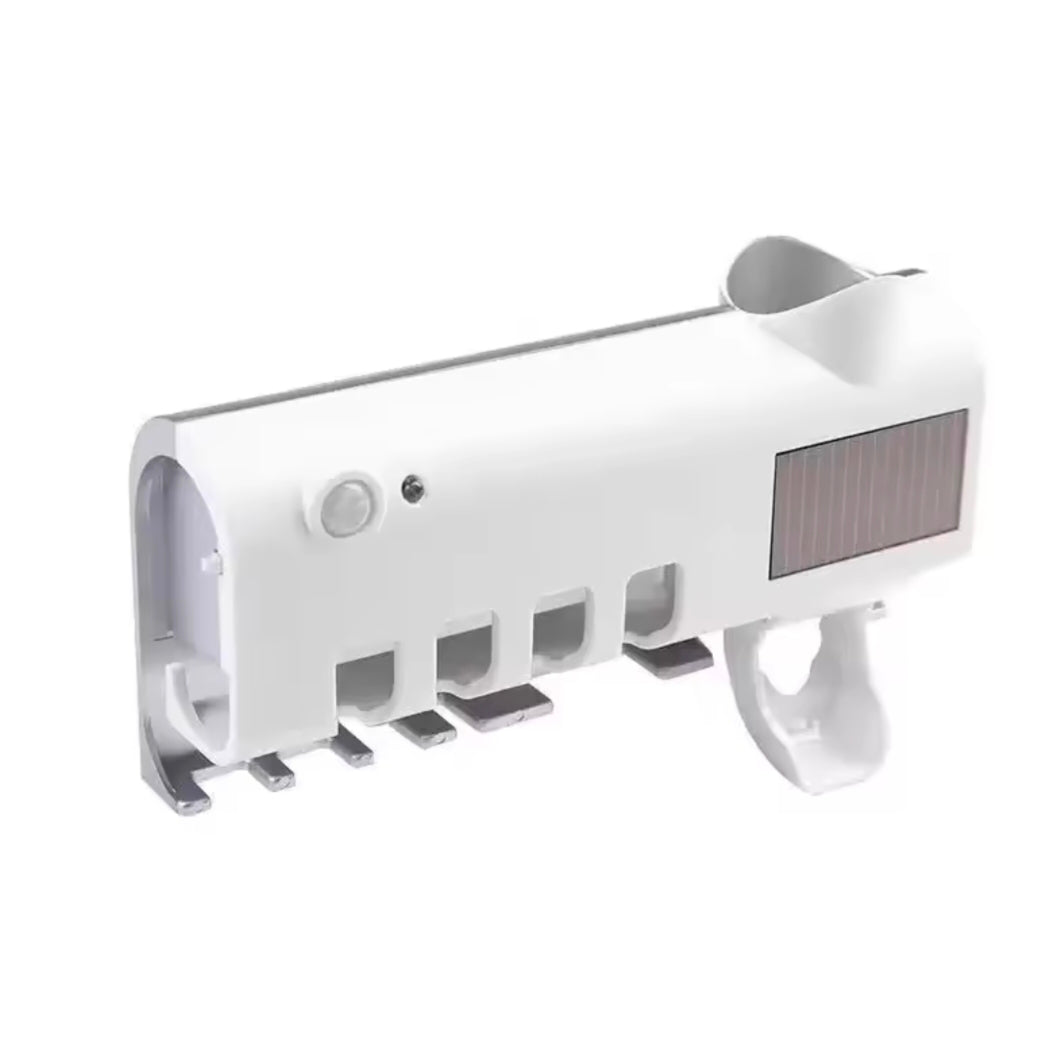Toothbrush Holder Wall Mounted Solar UV Light Ultraviolet Toothbrush Sterilizer Automatic Toothpaste Holders Bathroom Accessory