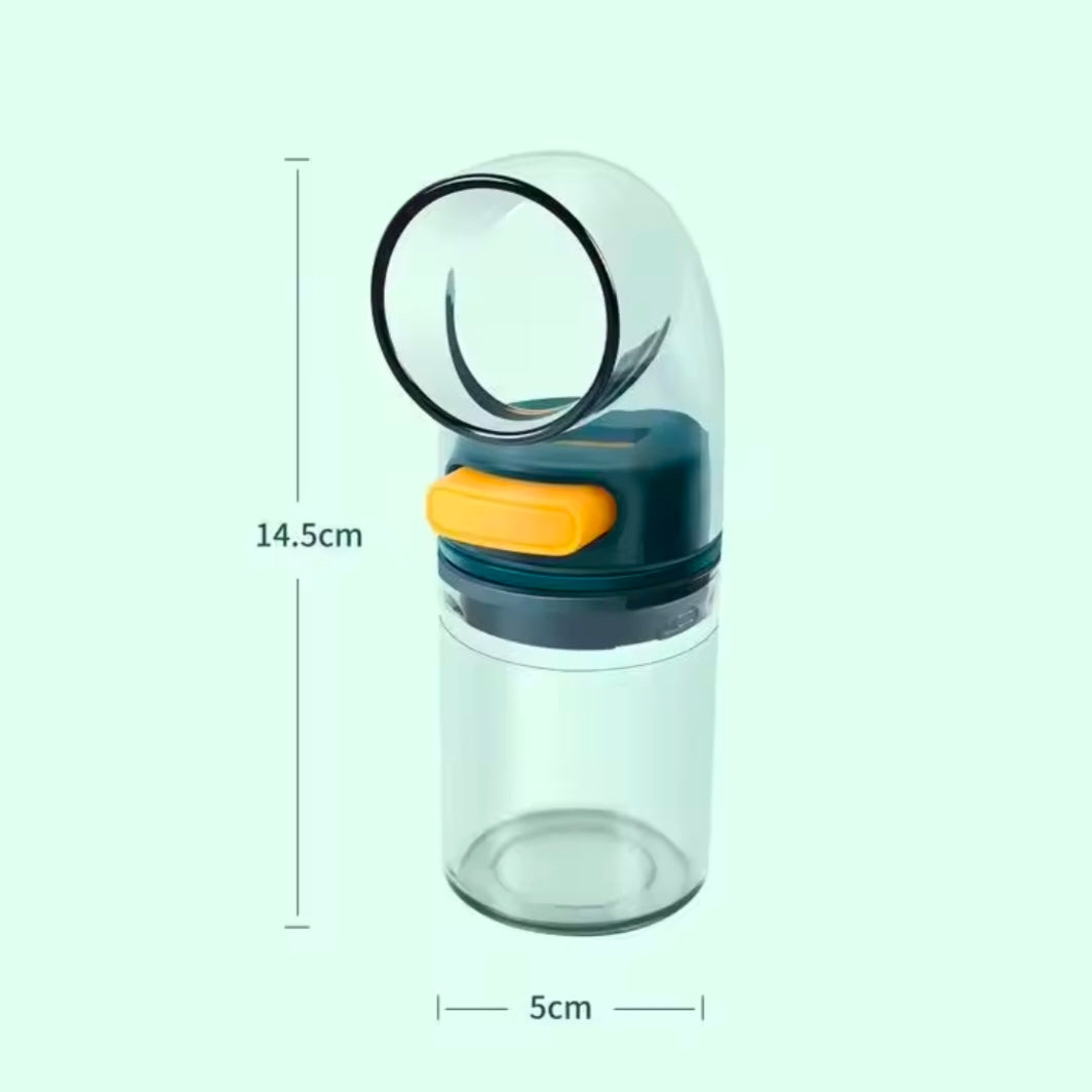 Precision Salt Dispenser Kitchen Seasoning Jar With Adjustable Pour Spout Quantitative Control Salt Shaker