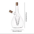 Olive Oil And Vinegar Dispenser Double Pourer Spout Stoppers Transparent Soy Sauce Dispenser 2 in 1 Glass Oil Battle for Kitchen