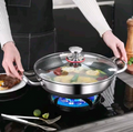 304 Stainless Steel Non-Stick Frying Pan – 28cm Honeycomb Wok
