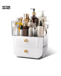 High-End Rotating Makeup Organizer with Mirror for Brushes & Lipsticks
