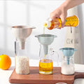 Multifunctional 4 in 1 kitchen Funnels Set With Strainer Filter Detachable Oil Funnel Food Grade Plastic Condiment Funnels