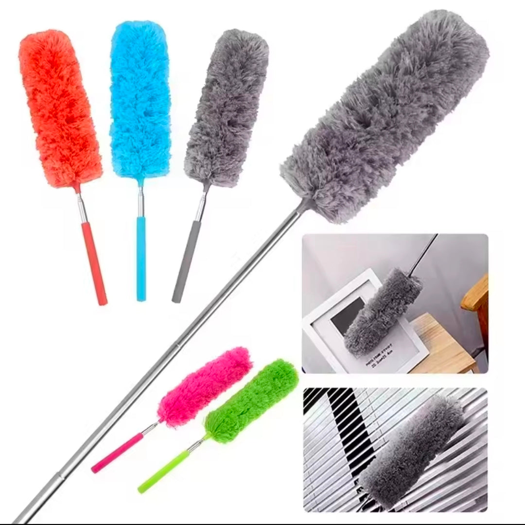 Multifunctional Retractable duster With Bendable Head-Reusable and Washable for High Ceilings Furniture and Car Cleaning