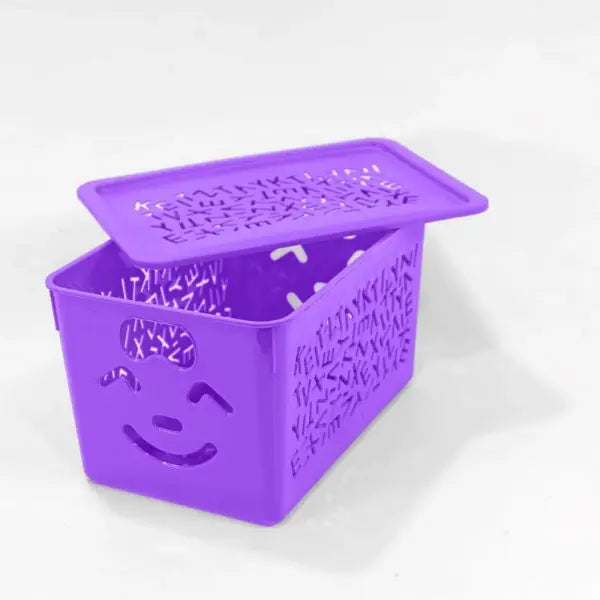 Smiley Basket With Cap Plastic 1 Pcs