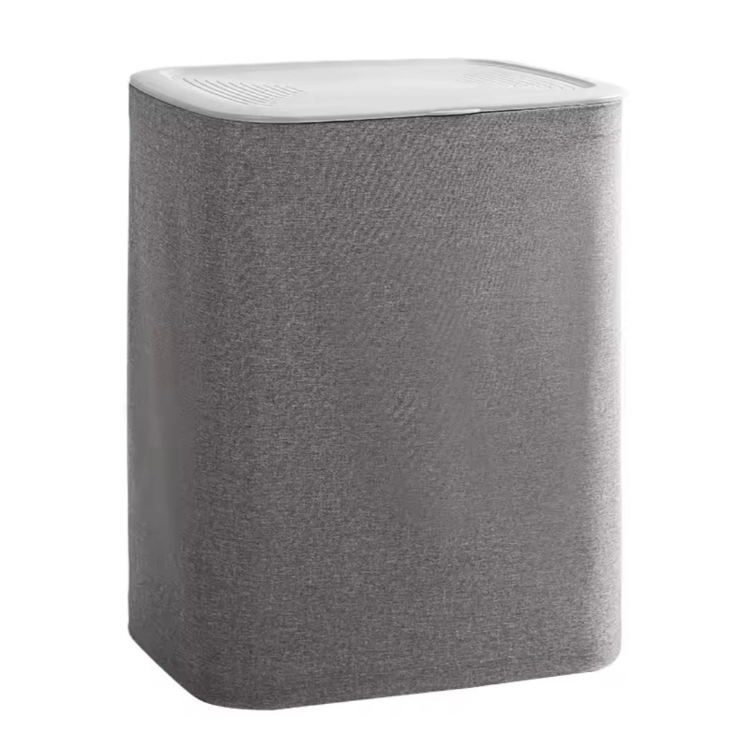 Japanese Style Foldable Fabric Dirty Clothes Basket Storage Basket Household Bathroom Compartment With Lid Laundry Basket
