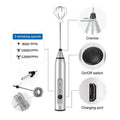 USB Electrical Milk Frothers Electric Handheld Blender with Mini Coffee Maker Whisk Mixer for Coffee Cappuccino Cream Foamer