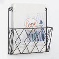 Metal Wall Mounted Magazines Newspaper Storage Rack for Home Office Books Newspapers Files Folder Desktop Tabletop Display Stand