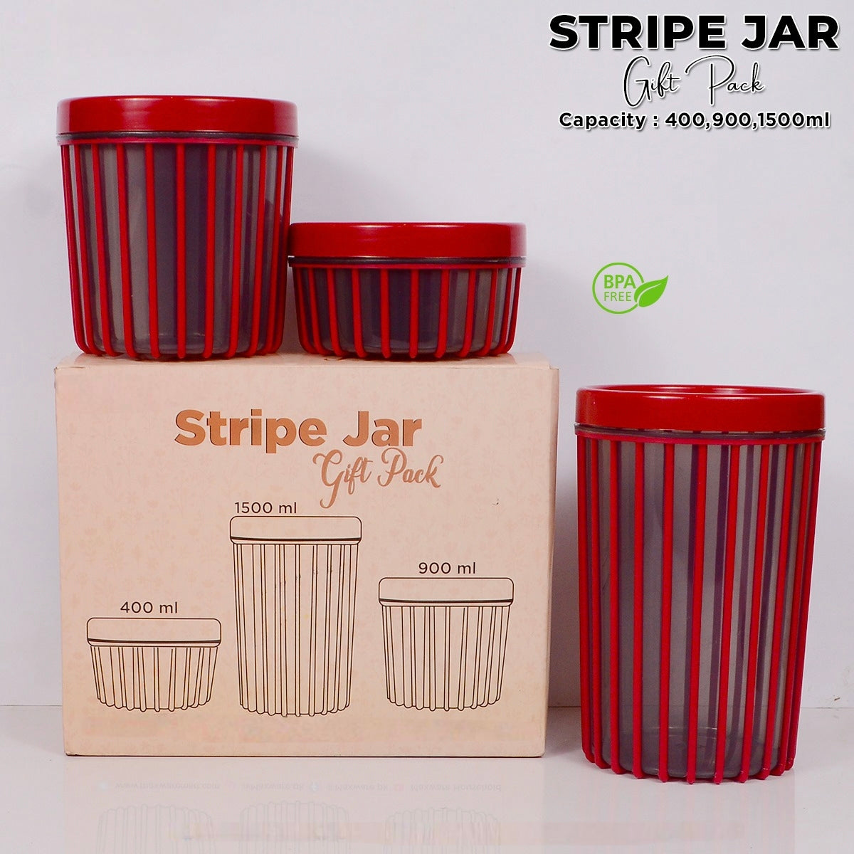 Stripe Jars Gift pack