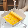 1PCS Non-Stick Square Omelet Pan with Handle Thickened Frying Pan for Egg Roll Steak Breakfast Cookware Small Kitchen Pan Maker