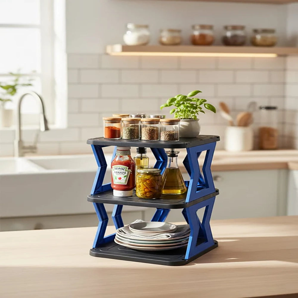 3-Tier Space-Saving Kitchen Organizer Rack for Countertops