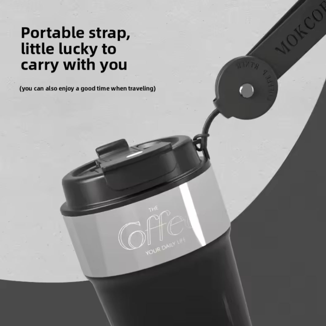 Double-Sided Coffee Cup Portable Outdoor Thickened 316 Stainless Steel Insulated Water Bottle for Women Car-Voyage High Aestheti