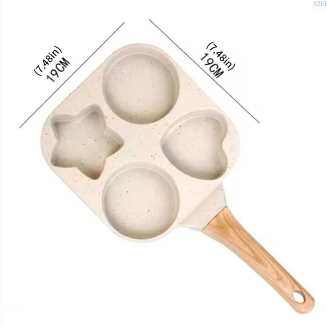 Frying Pan Nonstick Grill Pan 4- Cup Egg Frying Pan for Gas Stove and Induction Cookware