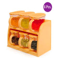 Cooking Joie Plus 6 Pcs Kitchen Spice Jar Organizer Rack