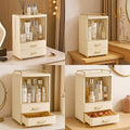 Cosmetics Storage box Desktop Large Capacity Makeups Organizer Countertop Dustproof Cosmetic Skincare Storage for Home Bathroom