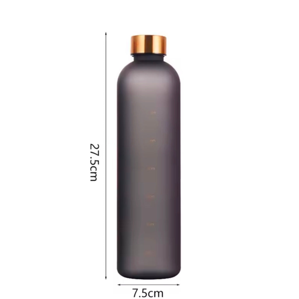 Matte Water Bottle 1000ml Plastic Water Cup With Lid Frosted Drinking Bottle for Glass With Time Market Tea Drinking Kitchen