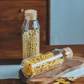 Creative Transparent Glass Nut Coffee Tease Storage Jar Cork Food Spice Sealed Storage Jar Home Moistureproof Coffee Tea Bottle