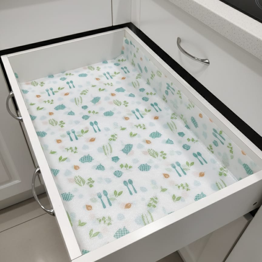 Reusable Drawer Mat Contact Paper Cabinet Liner Moisture-proof Waterproof Dust Proof Non-Slip Kitchen Table Shelf Liner Pad