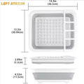 Foldable Drying Rack Drainer Dinnerware Basket Organizer Collapsible Kitchen Storage Counter Silicone Sink Dish Drying Rack