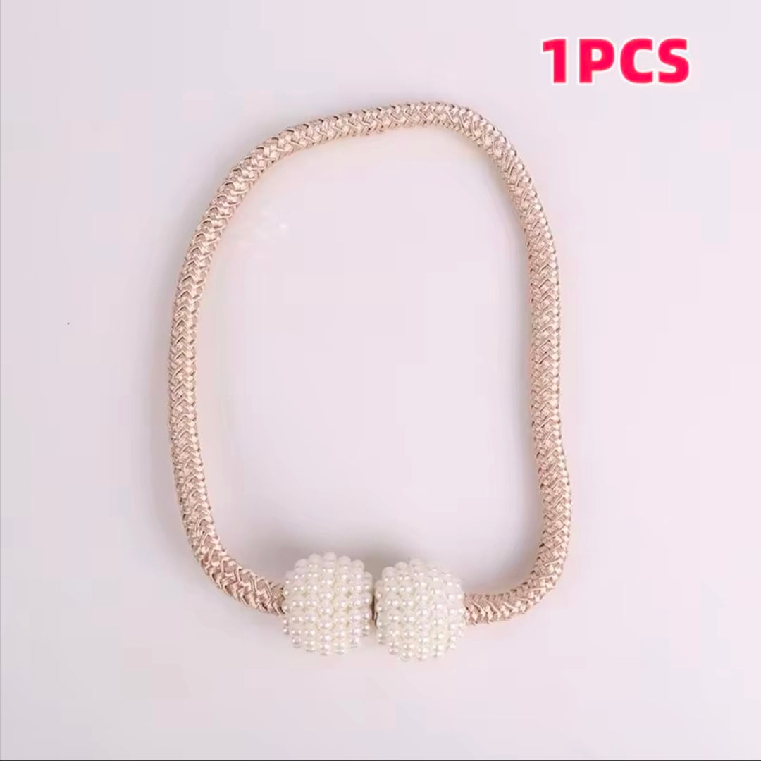 1/2Pcs Pearl Magnetic Curtain Clip Curtain Holders Tie Back Curtain Decor Accessories