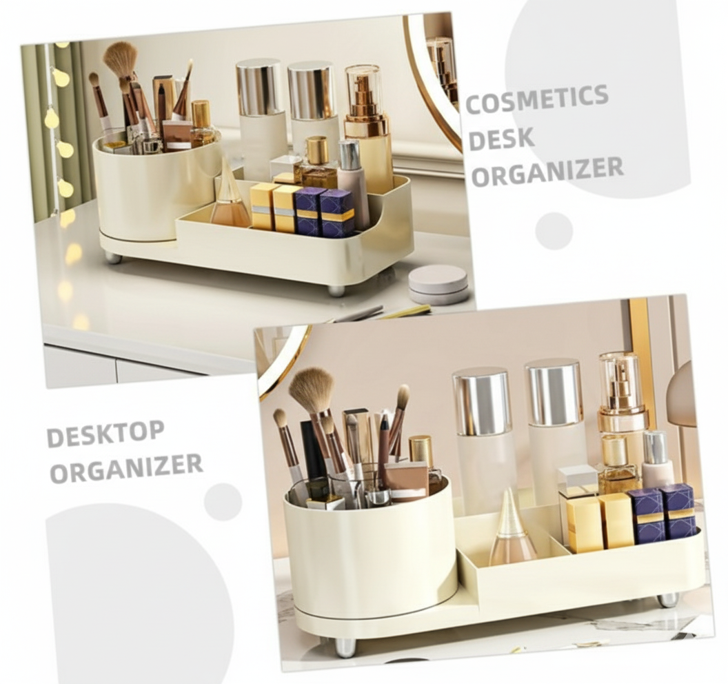 Cosmetic Storage Box Organizer Brush Storage Case Makeup Container Multi-grid Lipstick Case Compartment Case Desktop pen Holder