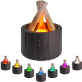 H9 Remote Control USB Air Humidifier Aroma Diffuser Ultrasonic Bonfire Flame Light Home Essential Oil Fragrance Perfume Machine