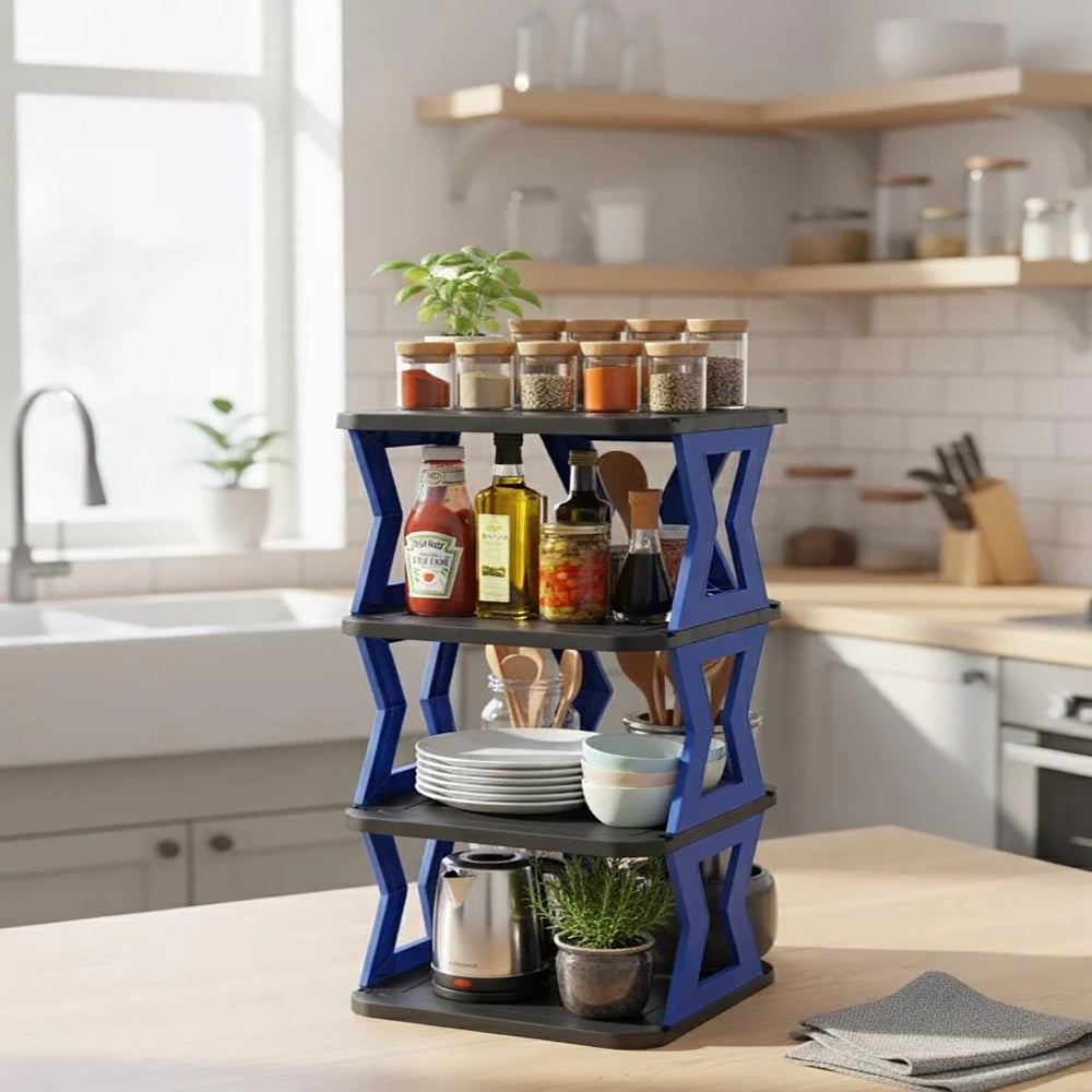 3-Tier Space-Saving Kitchen Organizer Rack for Countertops