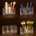 Transparent Acrylic Cosmetic Storage Box Beauty Egg Makeup Brush Holder Desktop Organizer for Eyebrows pencil powder Brush