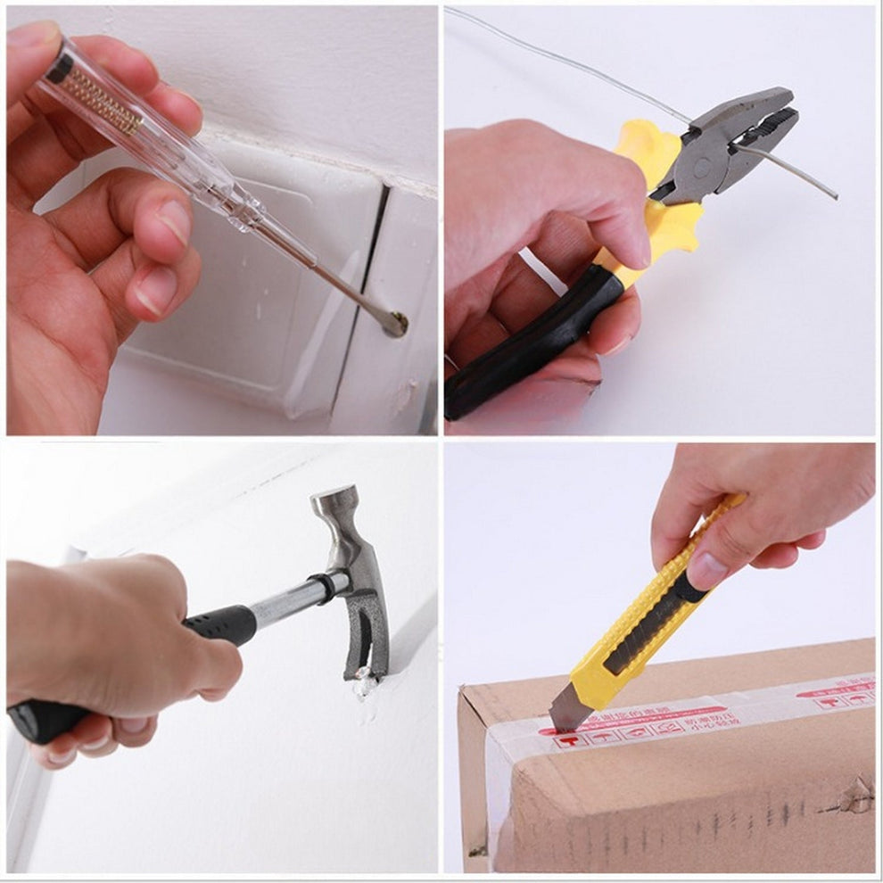 Imported Quality 9 Piece Repair Kit Household Hardware Hand Tool Set Hardware Toolbox Vehicle Emergency Kit Vehicle Emergency Toolbox Screwdriver Portable Tool Kit