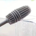 Silicone Milk Bottle Brush Cup Scrubber Glass Cleaner Kitchen Cleaning Tool Tong Handle Drink Bottle Glass Cup Cleaning Brush
