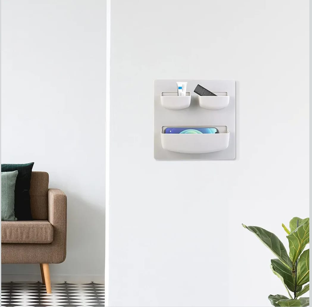 Plastic Self-Adhesive Storage Rack