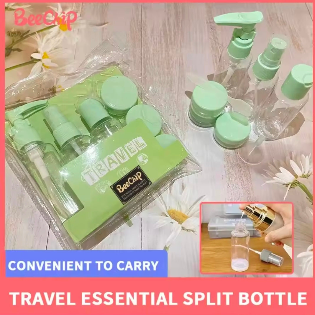 Travel Bottle Kit Leak Proof Portable Toiletry Containers Set Clear Travel Size Cosmetic Containers for Lotion Shampoo Cream So