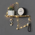 Modern Minimalist Creative Semi-Circular Rectangular Wall Shelf Living Room Office Color Wrought Iron Storage