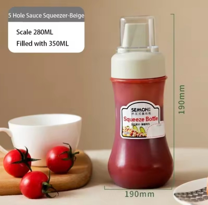350ml Squeeze Bottles Condiment Bottle With Nozzle ketchup Mayonnaise Squeeze Bottle Honey Dispensar Kitchen Supplies