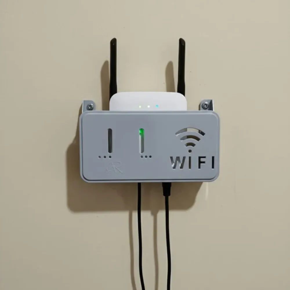 Wall-Mounted Wireless Router Storage Box & Cable Organizer