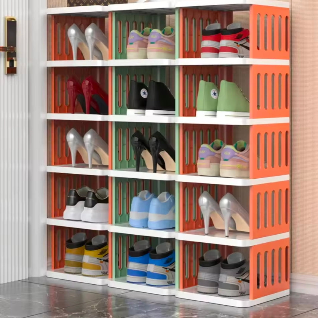 Multi Layer Simple Family Narrow Shoe RackMultielement Open Shoe Storage Rack a Living Room Space Saving Strong Storage Rack