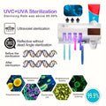 Toothbrush Holder Wall Mounted Solar UV Light Ultraviolet Toothbrush Sterilizer Automatic Toothpaste Holders Bathroom Accessory