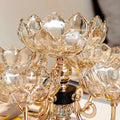 European-Style Multi-layer Fruit Tray Alloy Base Rotatable Cake Tray Living Room Household Dried Fruit Snack Storage Glass Tray