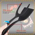 Shovel Clip Silicone Grip Flip Tongs Egg Steak Spatula Tongs Clamp Pancakes Fried Turners Cooking Tool kitchen Accessories