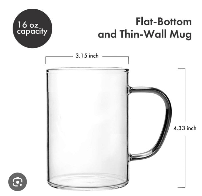 High Borosilicate Glass Cup With Handle Guest Water Cup Household High Temperature Resistant Heat Resistant Drinking Cup Wom