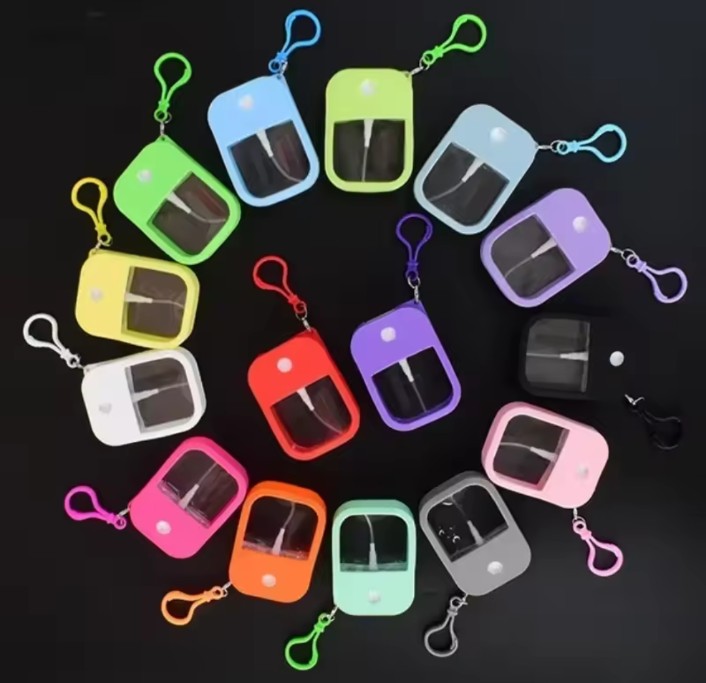 38ml Spray Small Sanitizing spray Scented Hand Sanitizer With Keychain Perfume Alcohol Water Spray Bottle Travel