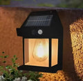 Led Solar Wall Lamp Ip65 Waterproof Intelligent Induction 3 Lighting Modes Tungsten Lamp Household Garden Light Villa Lighting
