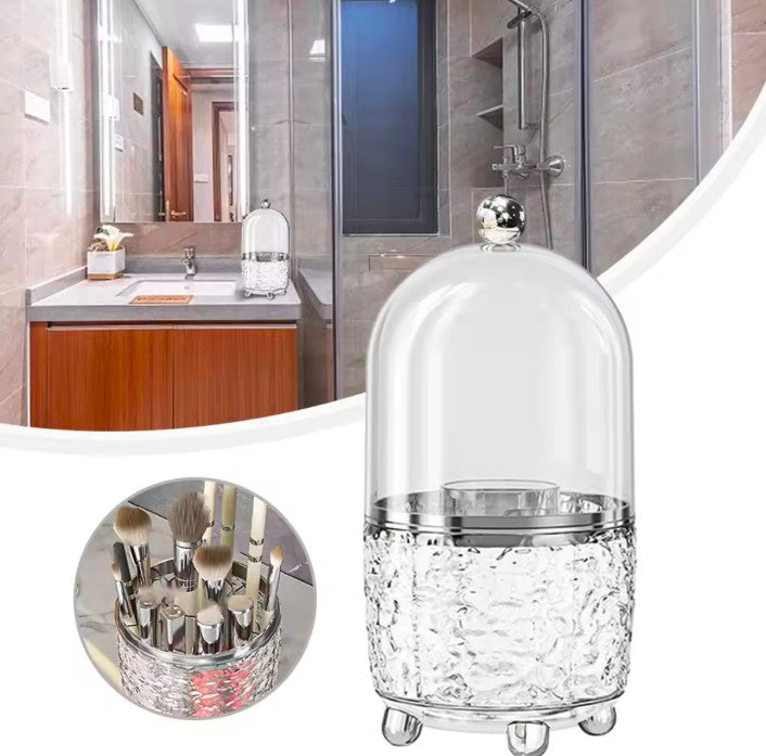 Cosmetics Luxury Storage Box Mekup Brush High-end  Storage Box Rotating Dust-Proof Dressing Table Storage Bucket Acrylic Box