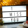 Cinema Light Box With Letters DIY Warm Light Up Letter Box With 96 Lettering Sticker For Room Decoration