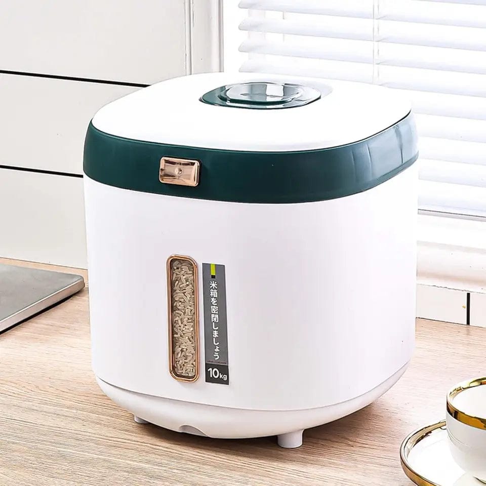 Moisture Proof Insect Proof Rice Box 10KG Grain Sealed Jar Kitchen Container Bucket Storage Pet Dog Food Box with Bullet Lid