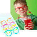 Straw Glasses Funny Soft PVC Glasses Flexible Drinking Straws Kids Party Supplies Bar Supplies Creativity Toy Kids Gift
