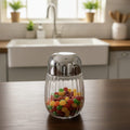 Gold Plastic Jar by Happy Crown – Multi-Purpose Storage Container