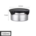 Stainless Steel Sealed Soup Bowl With Lid Circular Lunch Box Portable Camping Storage Box Lunch Box Large Capacity