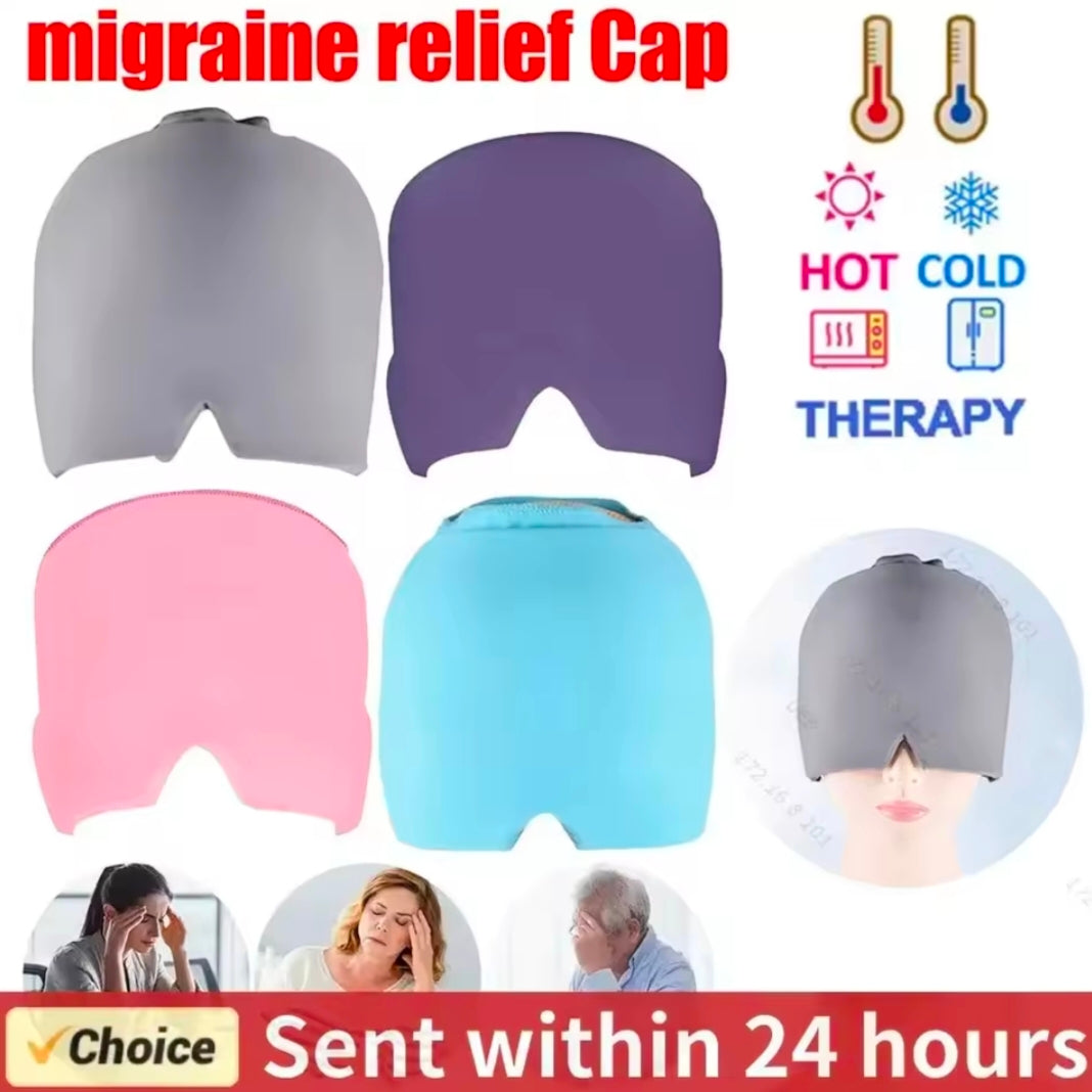 Relief Headgear Migraine Relief Cap Gel Ice Cap Cold Compress Therapy Cap Ice Head Wrap Pack Eye Mask For Pressure Relieve Pain